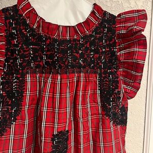Plaid Red and Black Kids Top